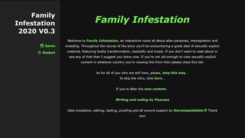 Family Infestation - Version: 0.3.4 (Ongoing)