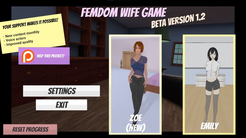 Femdom Wife Game Zoe – Version: v1.72f1 (Ongoing)